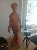 ART DECO FRAUEN SKULPTUR 1954 AUS TON UNIKAT !!