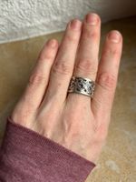 Silberring 925, Gr.57, Vintage, Floral