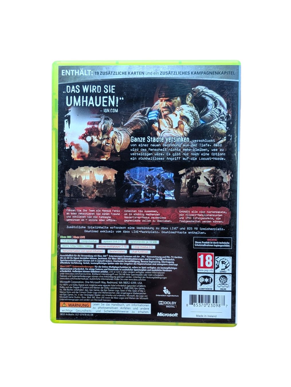 Microsoft Giochi: Gears of War 2 Xbox 360 – Usato da Domat/Ems venduto da IsseldorsShop 1