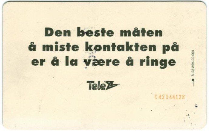 Cartes de téléphone: Telefonkarte Norwegen – D'occasion à Zürich par Tolima194 1