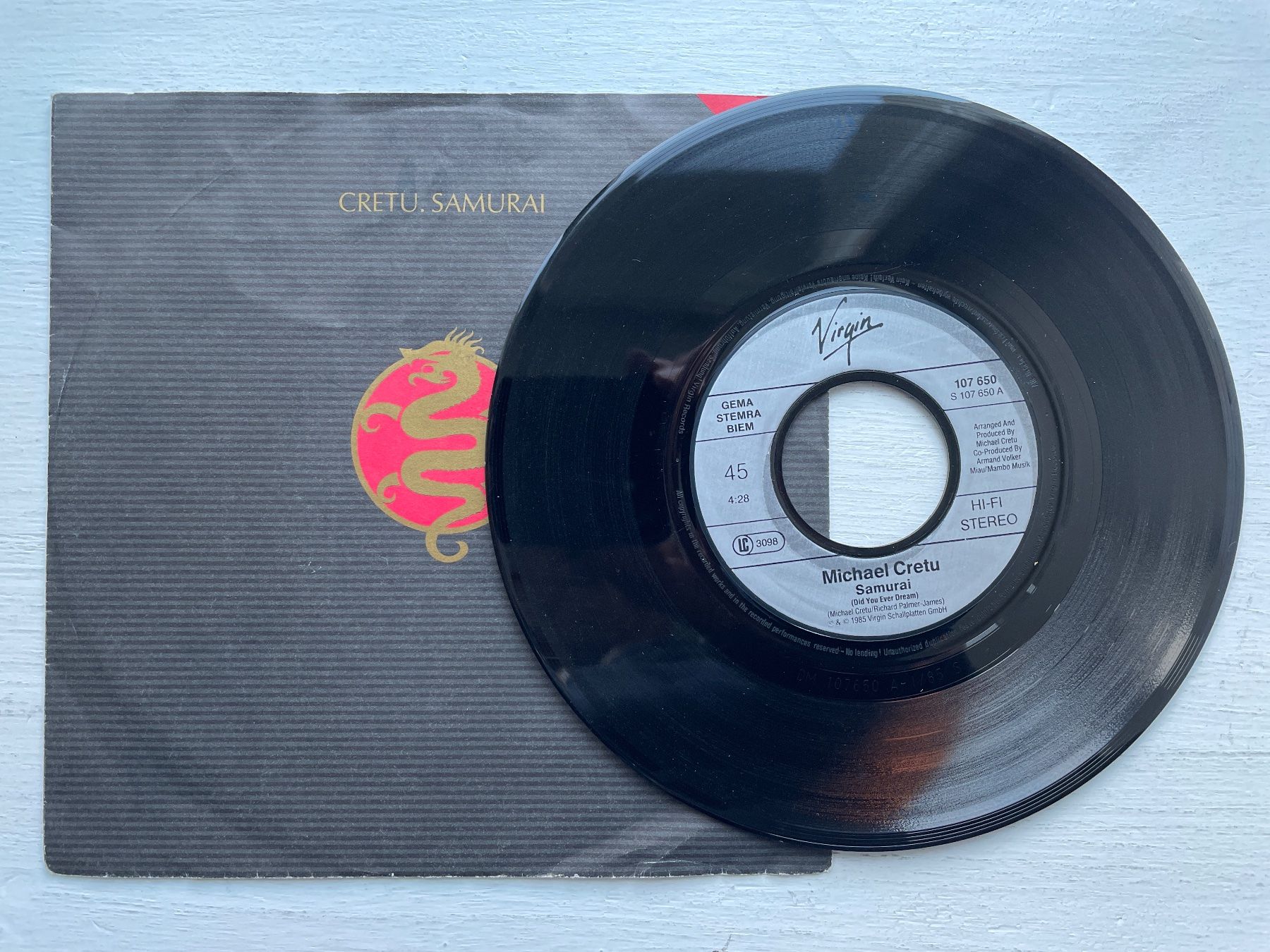 Dischi in vinile: Michael Cretu - Samurai - 7" Single, 1985 (English Version) – Usato da Zürich venduto da Andy_t71 2