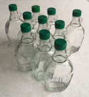 10 weisse Glasflaschen 240 ml, für Sirup, ect. mit Henkel