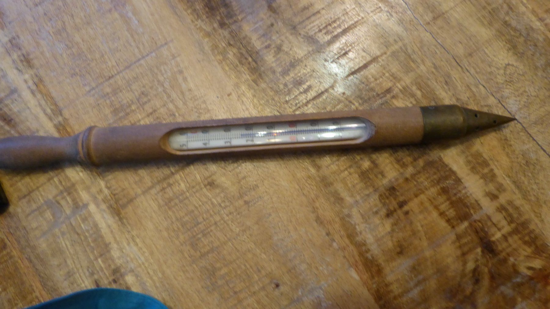 Sonstiges für Haushalt & Wohnen: Antikes Thermometer Holz Spitze Metal – Gebraucht aus Sargans von Benziner 2