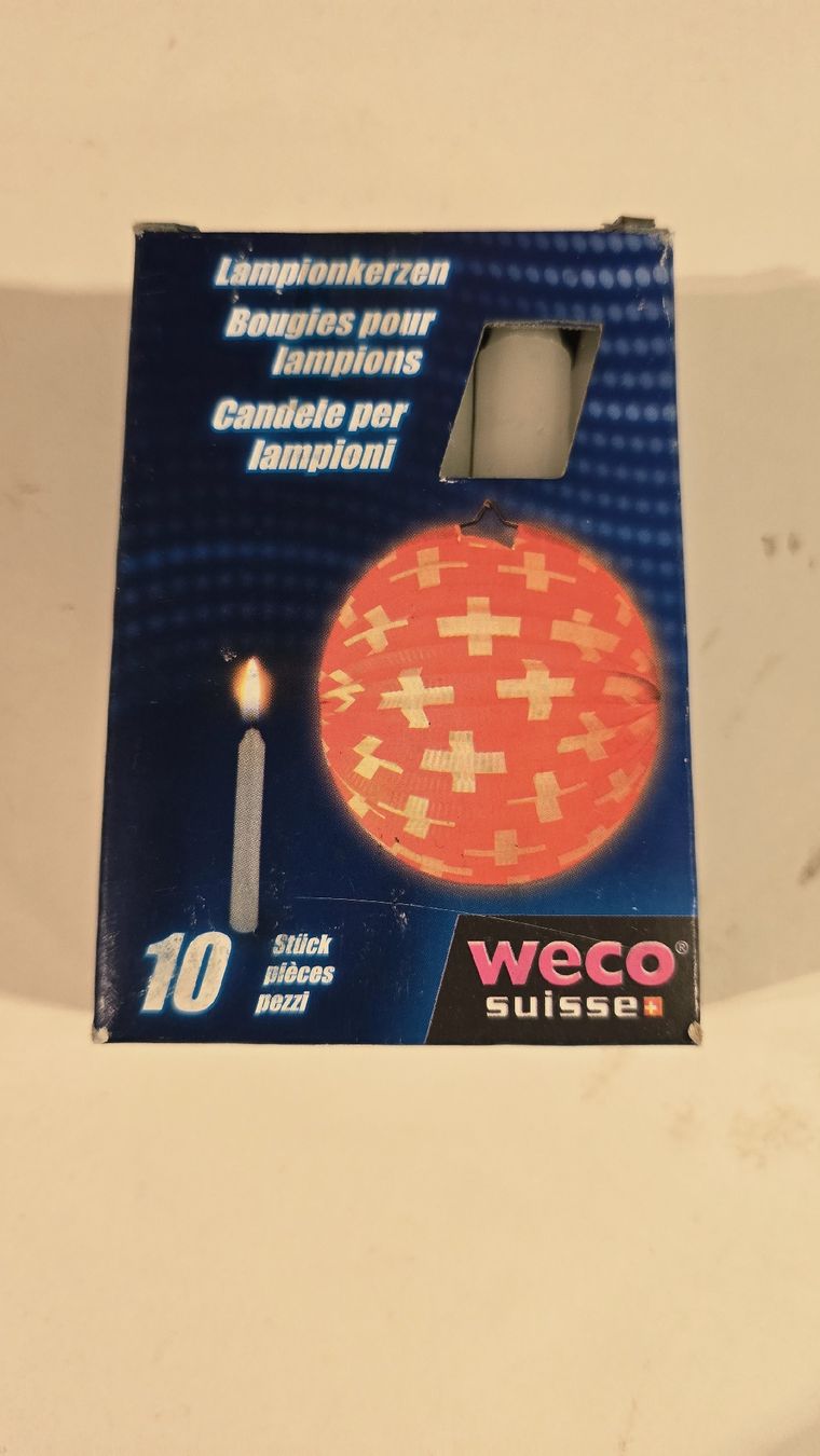 Candele: Mini-Fackeln & Lampionkerzen mit Schweizerkreuz – Nuovo e nell'imballaggio originale da Dussnang venduto da Priska2285 3