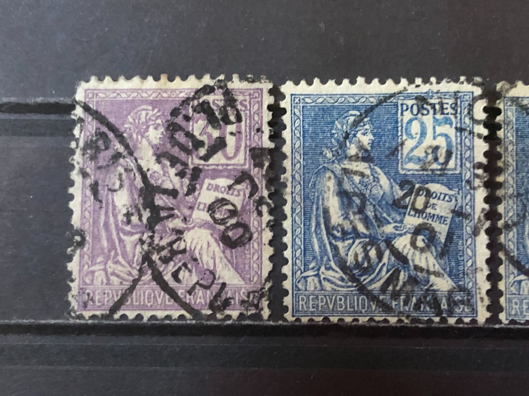 Alle Briefmarken: Série complète Mouchon oblitérés 1900-02 – Gebraucht aus Lausanne von ffhoud 4