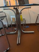 Vintage Midcentury  Chrom Tisch, Glas Platte