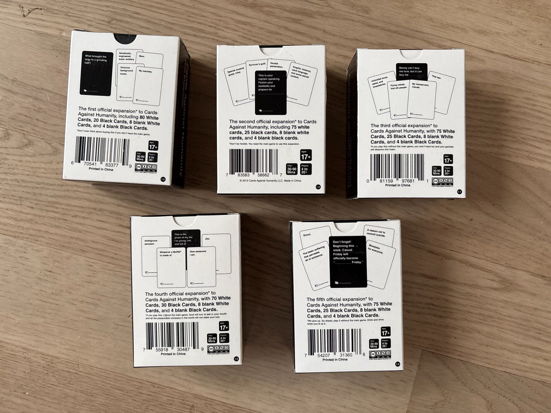 Giochi: Cards against humanity Expansion set 1-5 – Usato da Elgg venduto da Jo_Naj 1