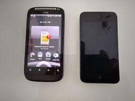 Apple Ipod un Htc handy in Set