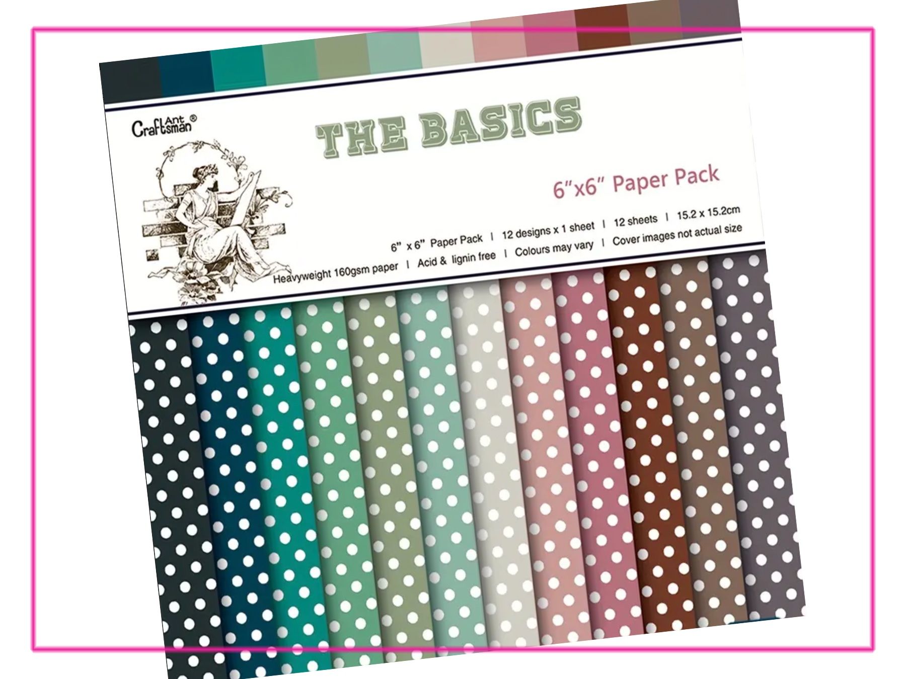 Papiere: 12 Blatt Design-Papier, Bastelpapier -15.2x15.2 cm – Neu und originalverpackt aus Frenkendorf von jazzplatten