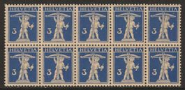 1933 : Nr. 182z im 10er Block, postfrisch ** KP 200.--