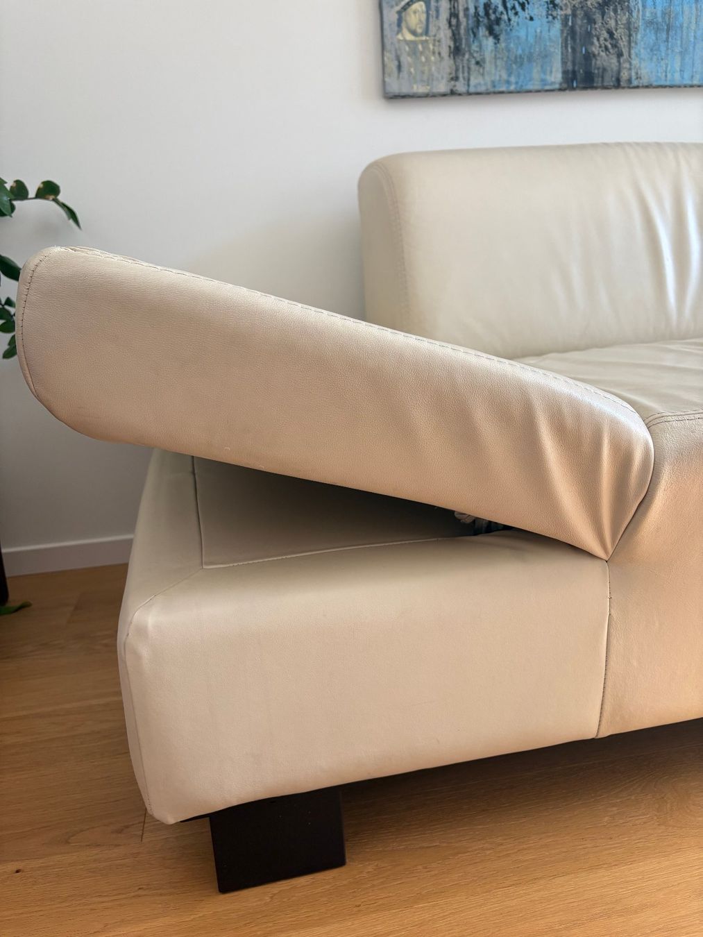 Divani: Sofa (Designersofa) Echtleder beige – Usato da Basel venduto da Christine555 2