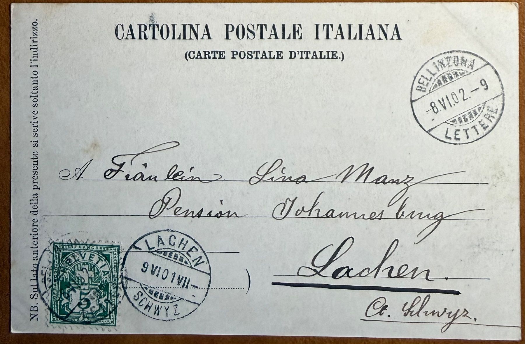Cartoline postali: Isole Borromée  - Lago Maggiore - Piemont 1902 – Usato da Lutry venduto da Ediego 1