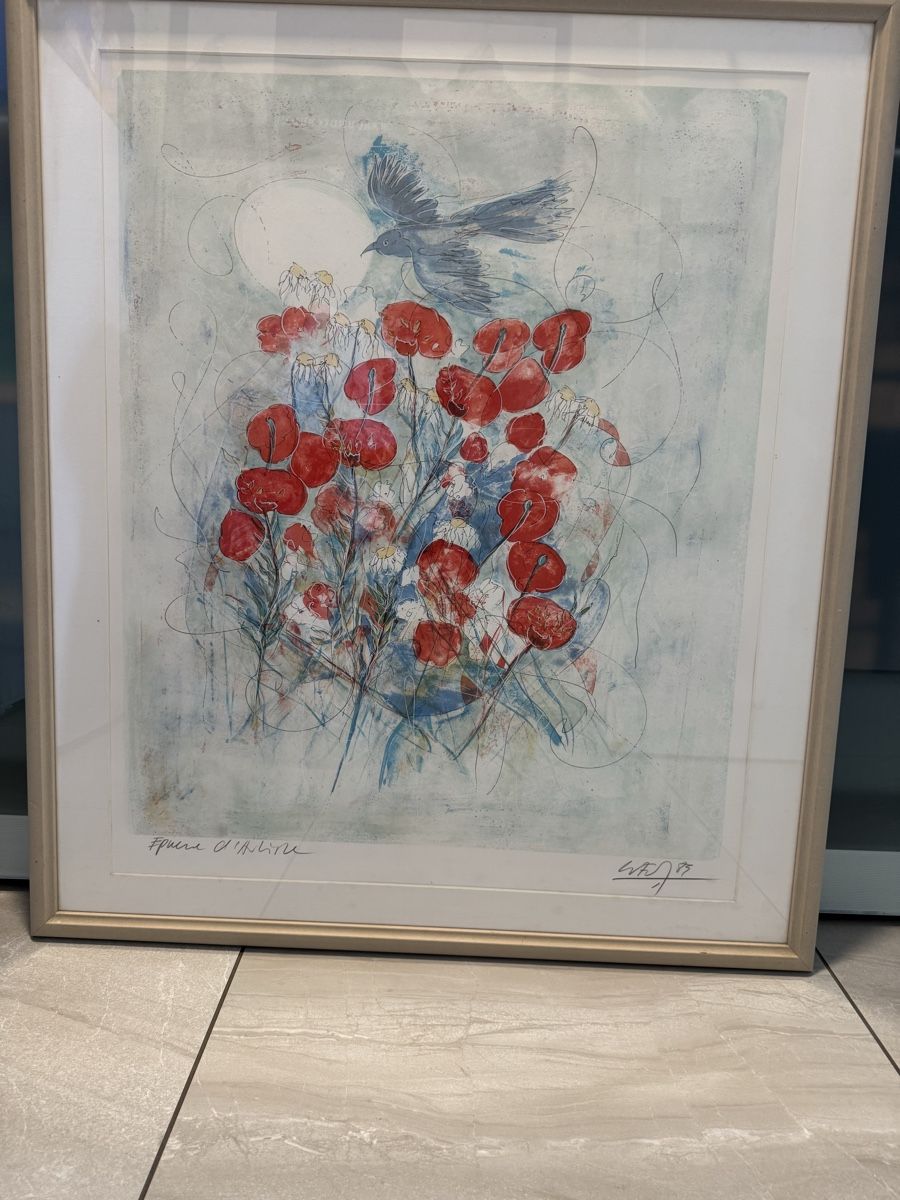 Grafica & Litografie: Alban Welti, Lithographie, Mohnblumen – Usato da Safenwil venduto da Corahund