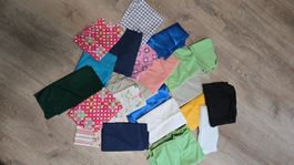 Stoffreste Paket verschiedene Farben und Grössen