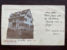 ZÜRICH Witikonerstrasse 77, ECHTFOTO DES HAUSES AUF KARTE