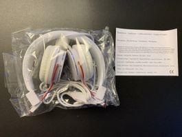 Weisse Kopfhörer mit Kabel, Neu & OVP! 🎧🎶 inkl. Stück USB-