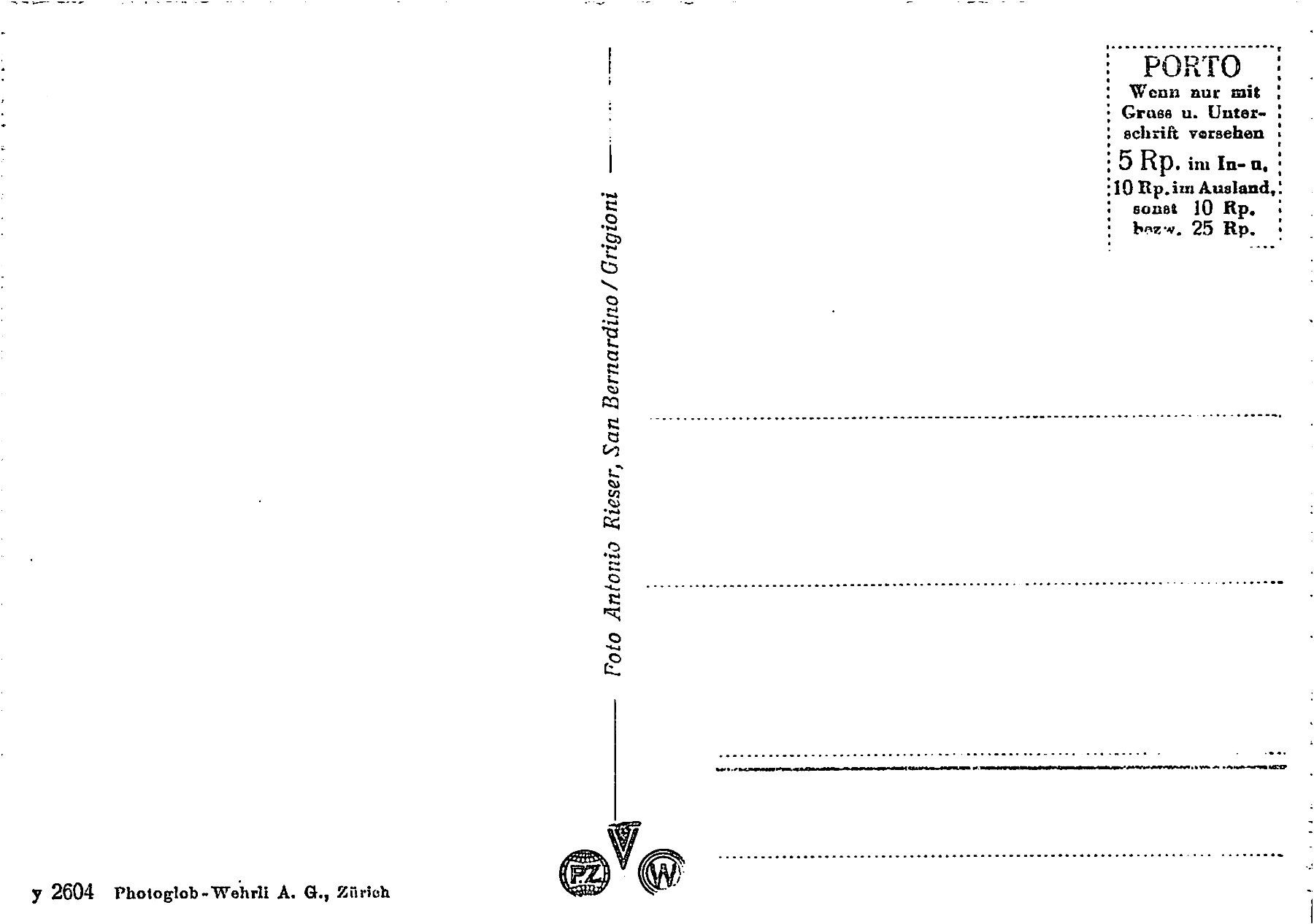 Ansichtskarten: San Bernardino – Gebraucht aus Ottikon b.Kemptth. von Neptun1974 1
