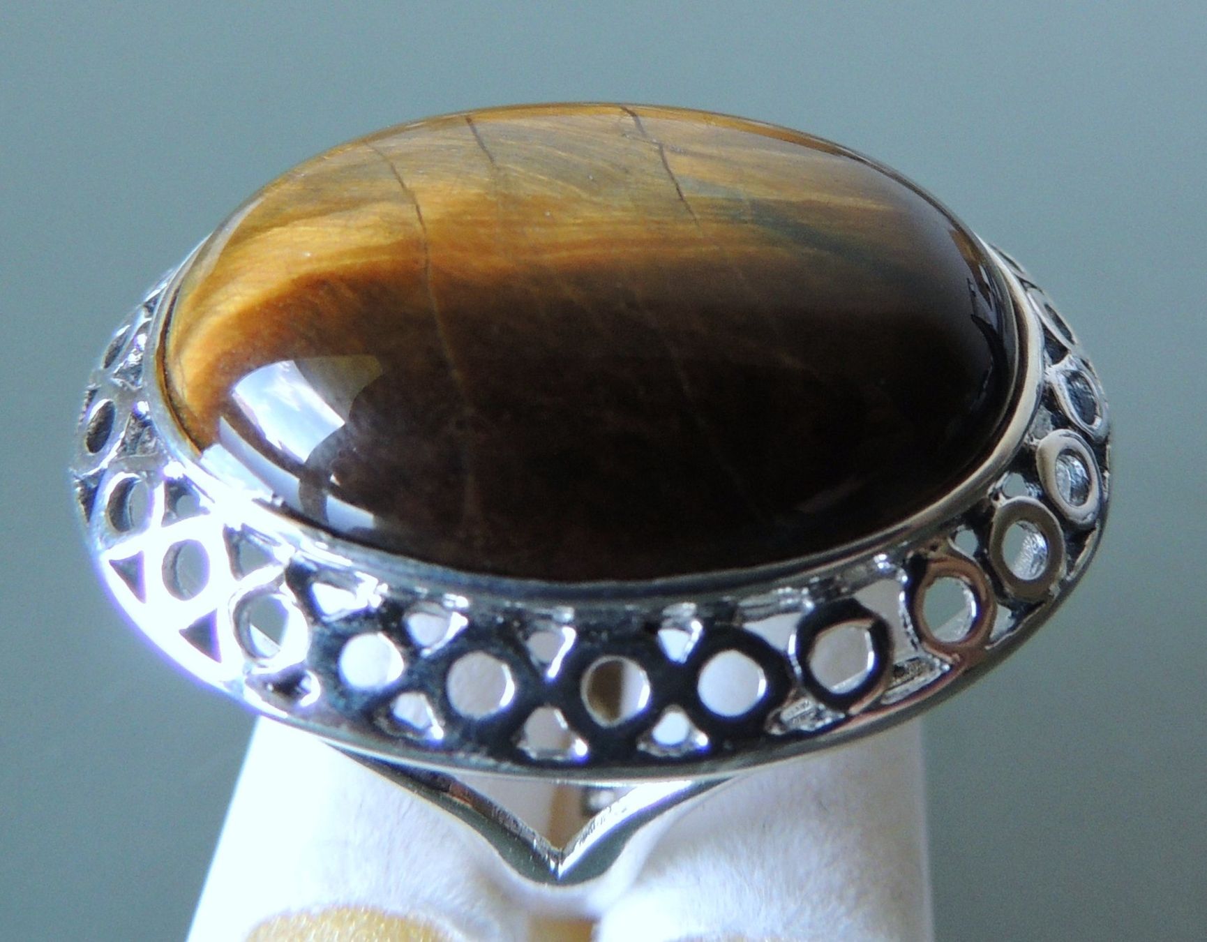 Anelli: Tigerauge Silber 925 Fingerring Gr. 57 – Nuovo e nell'imballaggio originale da Waldenburg venduto da schaller707 5