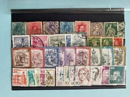 36 x alte Briefmarken Helvetia / Deutschland / Österreich