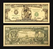 USA-1 Million Dollar Banknote**24k Blattgold**