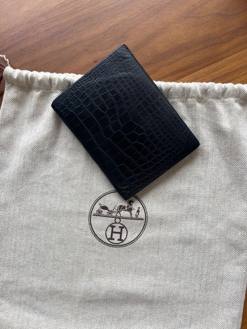 Hermès Brieftaschen: Hermes Wallet Black Alligator – Gebraucht aus Genève von tal_y2gs