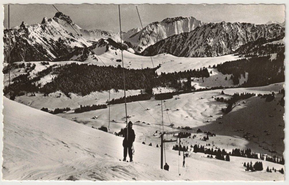 Ansichtskarten: Col des Mosses - Skilift – Gebraucht aus Binningen von Mountainrider