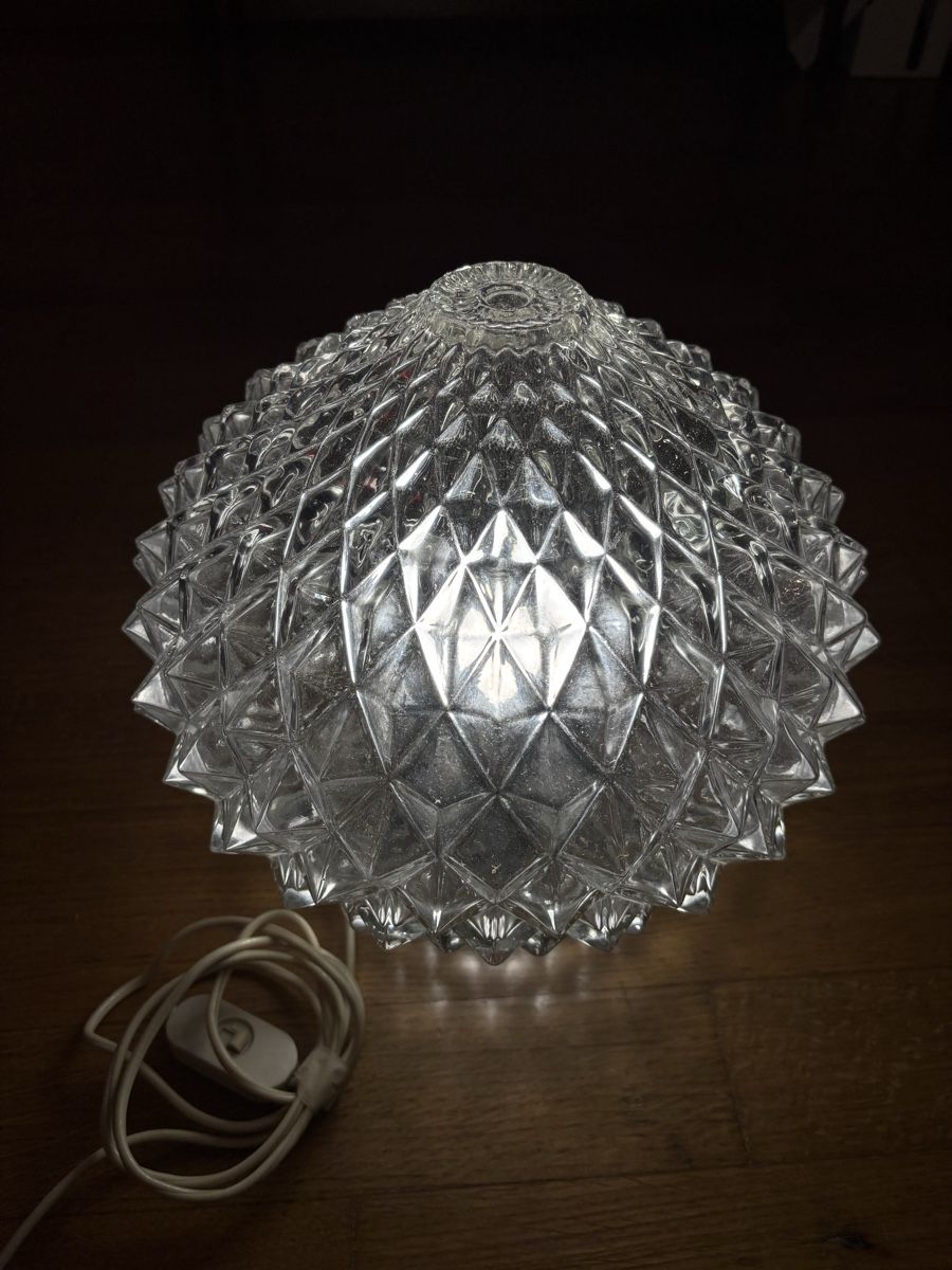 Lampade: 1970s table glass lamp space age  – Usato da Lugano venduto da rrkivio
