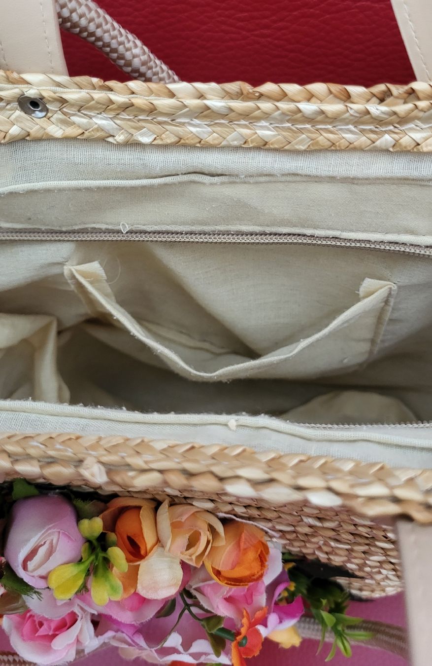 Borse da donna: Sac en paille décoré fleurs – Usato da Fribourg venduto da VictoriaShop7 6