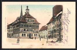 AK Stein a. Rhein, Am Rathausplatz, 1910