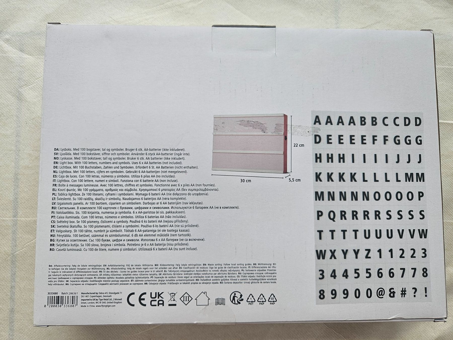 Tutte le decorazioni: Lysboks LED Light Box Lichtbox 100 Buchstaben NEU – Nuovo e nell'imballaggio originale da Mettmenstetten venduto da Amw1181 1