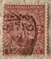 Timbre 2 Annas 1930 George V L'Inde Britannique