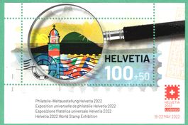 Sonderblock Philatelie Weltausstellung Helvetia 2022  Lugano