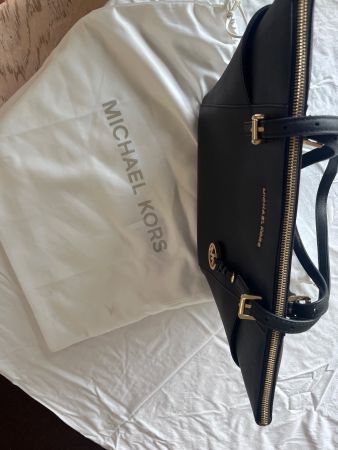 Michael Kors Tasche, schwarz, gold, Tragtasche, Bag