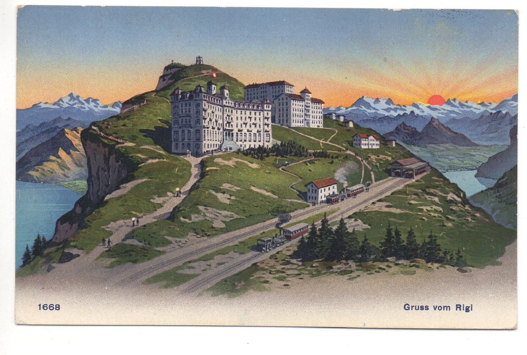 Ansichtskarten: VITZNAU RIGI BAHN Gruss vom Rigi – Neu (gemäss Beschreibung) aus Jona von philajona