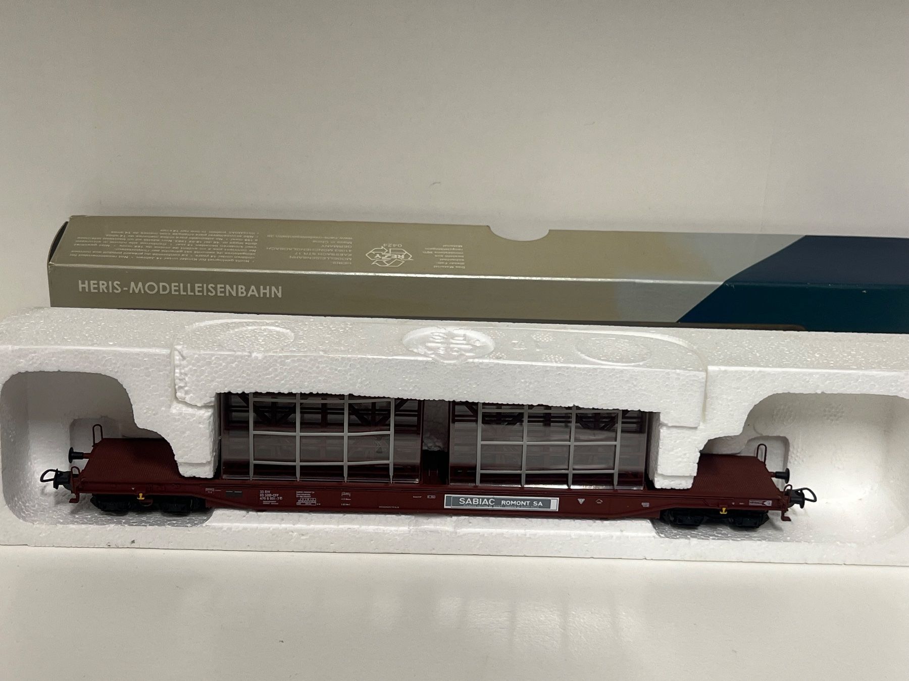 Modellini di ferrovie: Heris H0 Glastransportwagen SBB – Usato da Geroldswil venduto da TopTrain54 6