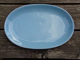 LILIEN PORZELLAN BLAU PLATTE OVAL 33 x 22