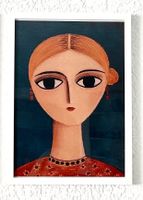 🟢  portrait naïf femme nordique /  Porträt nordische Frau