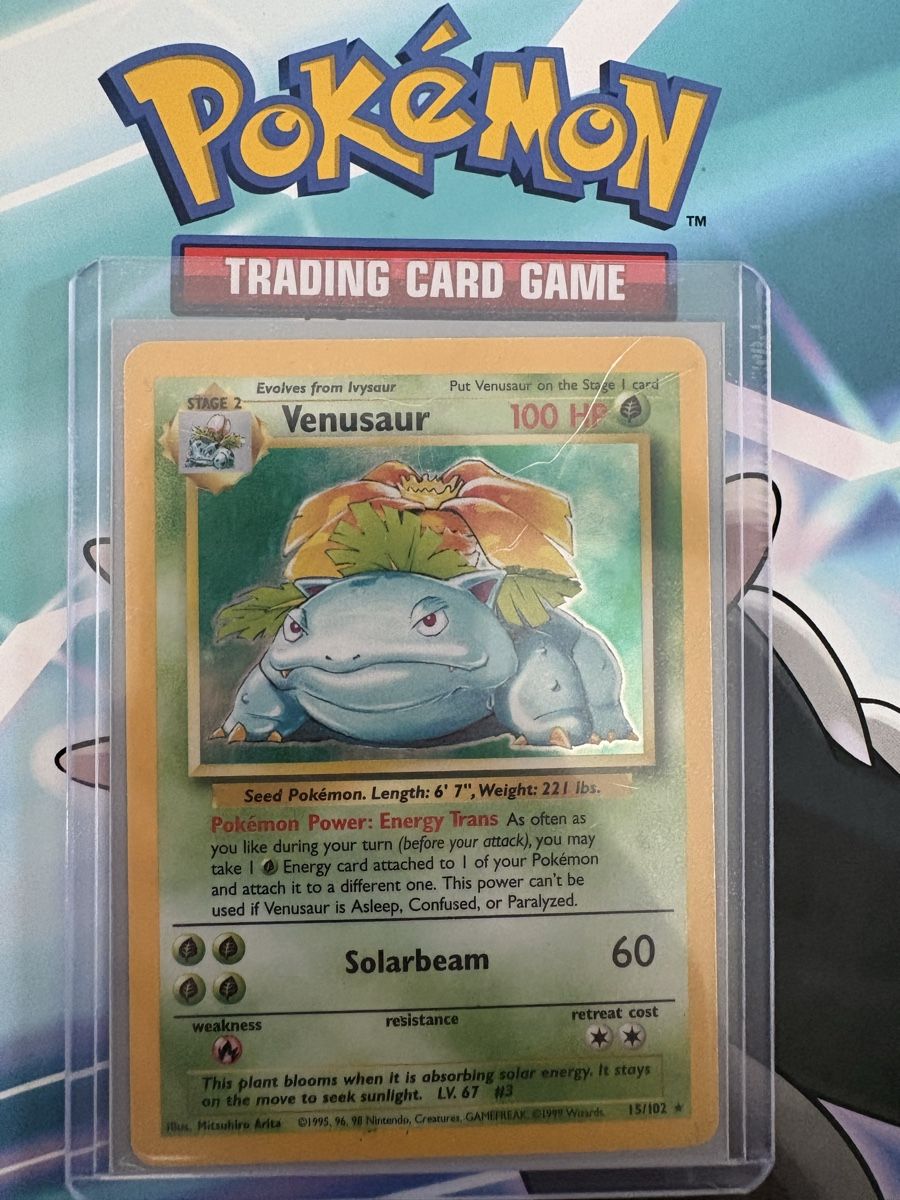 Pokémon Carte collezionabili: Venusaur (Bisaflor) 15/102 Base Set EN – Usato da Buchs SG venduto da Techniquez