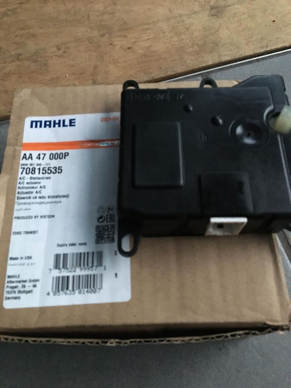 Ford Tutti pezzi di ricambio auto: Mahle Ford Transit Innenbelüftung – Nuovo e nell'imballaggio originale da Röthenbach Hbsee venduto da Persy40