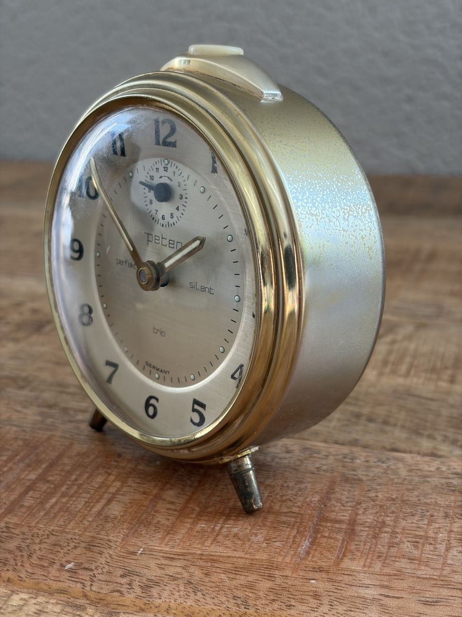 Sveglie: Vintage Peter "Perfekt Silent Trio" Tischwecker – Usato da Bettlach venduto da luk_y9gp 1