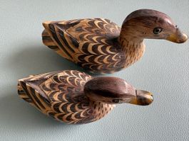 Stockenten aus Holz