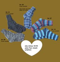 handgestrickte Socken Gr.44/45 jedes Paar einzeln erhältlich