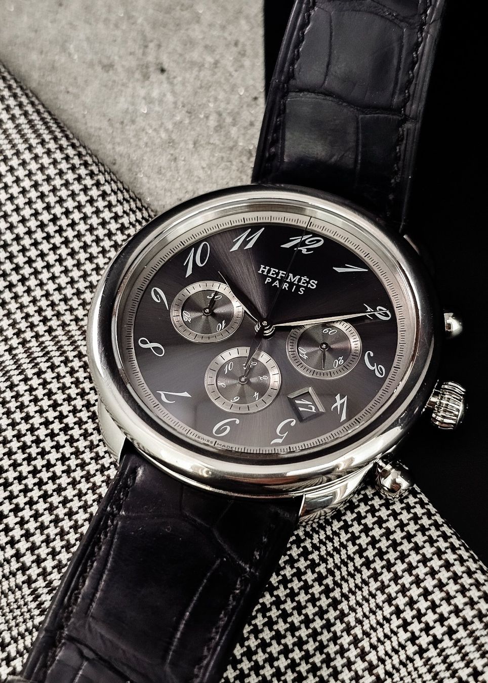 Hermès Montres: Hermès Arceau Chronograph  mit Box und Garantie – D'occasion à Lugano par R.Riccardo