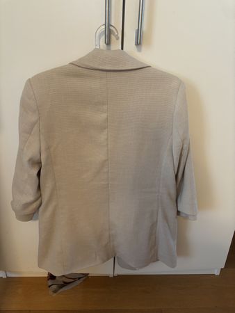 Damen Blazer beige mit 3/4 Arm Grösse 38