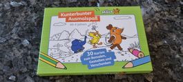 Kunterbunter Ausmalspass Die Maus 30 Karten ab 4 Jahren