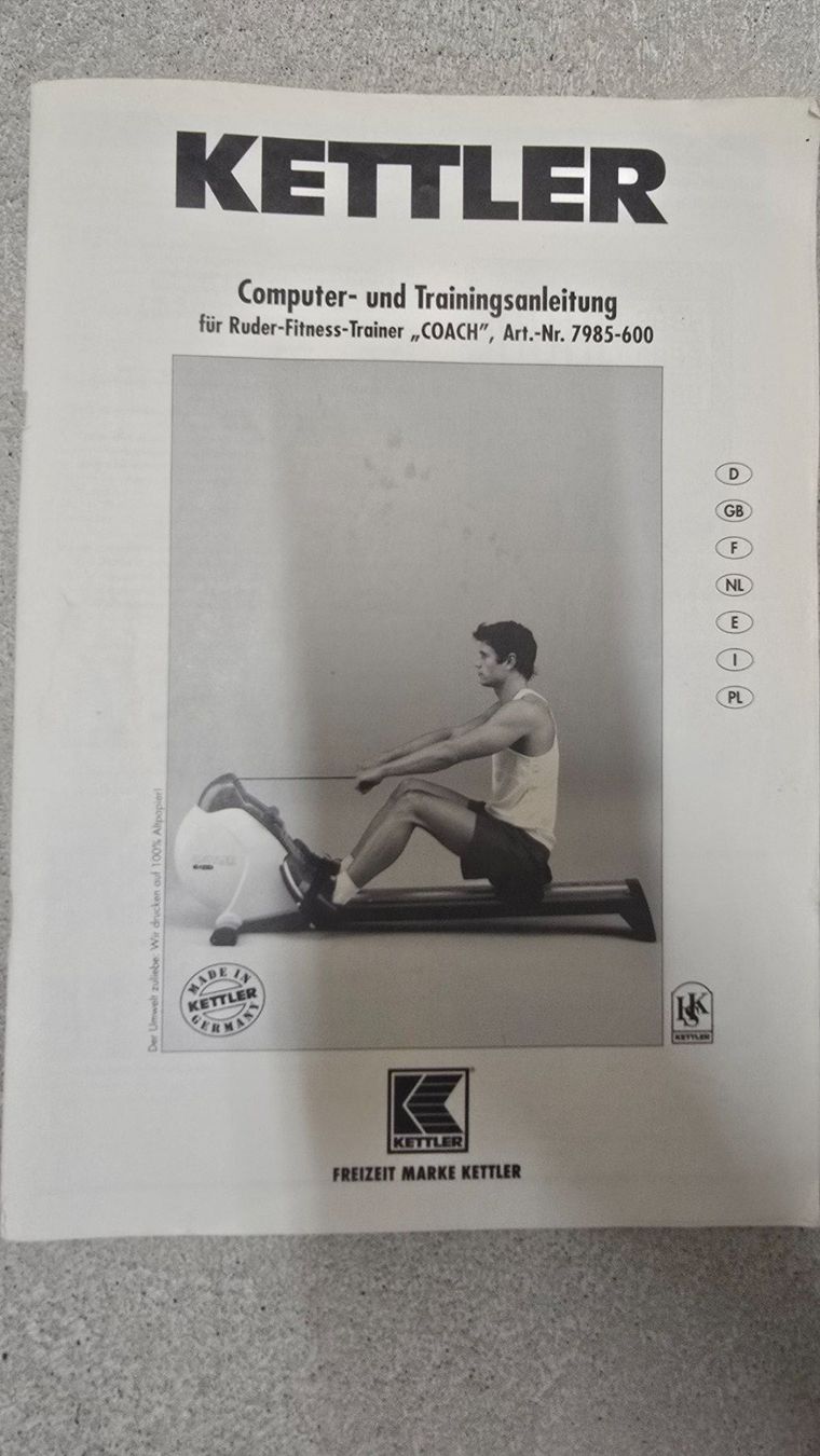 Kettler Hometrainer: Rudergerät Kettler "COACH" – Usato da Luzern venduto da fenix_project 1