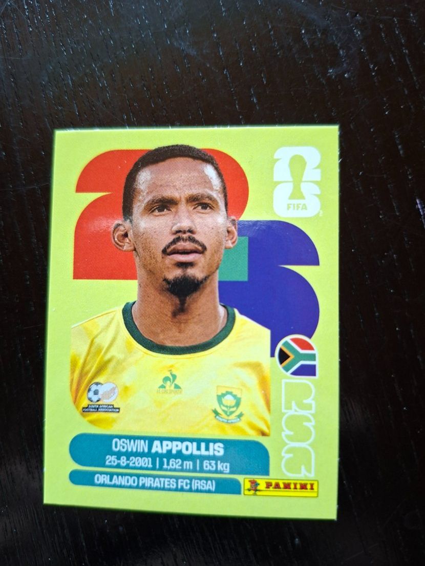 Panini Carte collezionabili: Fussball Sticker OSWIN APPOLLIS 2026 RSA 20 – Nuovo (secondo la descrizione) da Erlinsbach venduto da pfunky