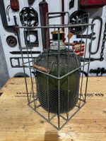Korbflasche / Drahtgitterflasche (Deko, Vintage, Industrie)