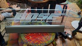 Bose Leuchtschild "Better sound through research" ca 70cm