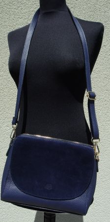 Navyboot Tasche blau klein Umhängetasche Handtasche Leder